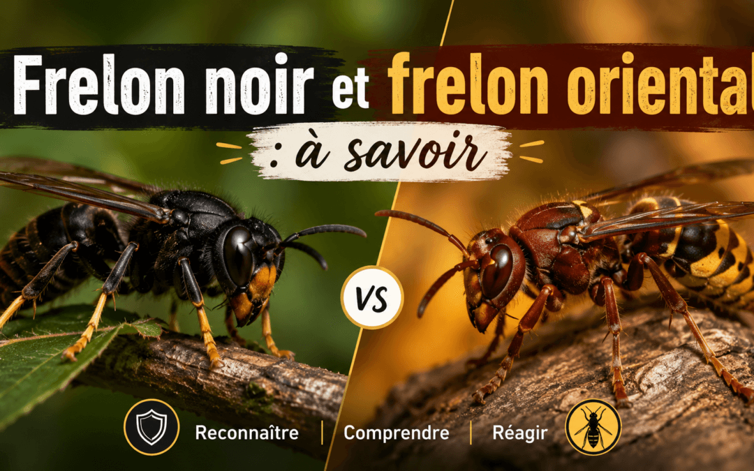 Frelon noir et frelon oriental : différences et dangers
