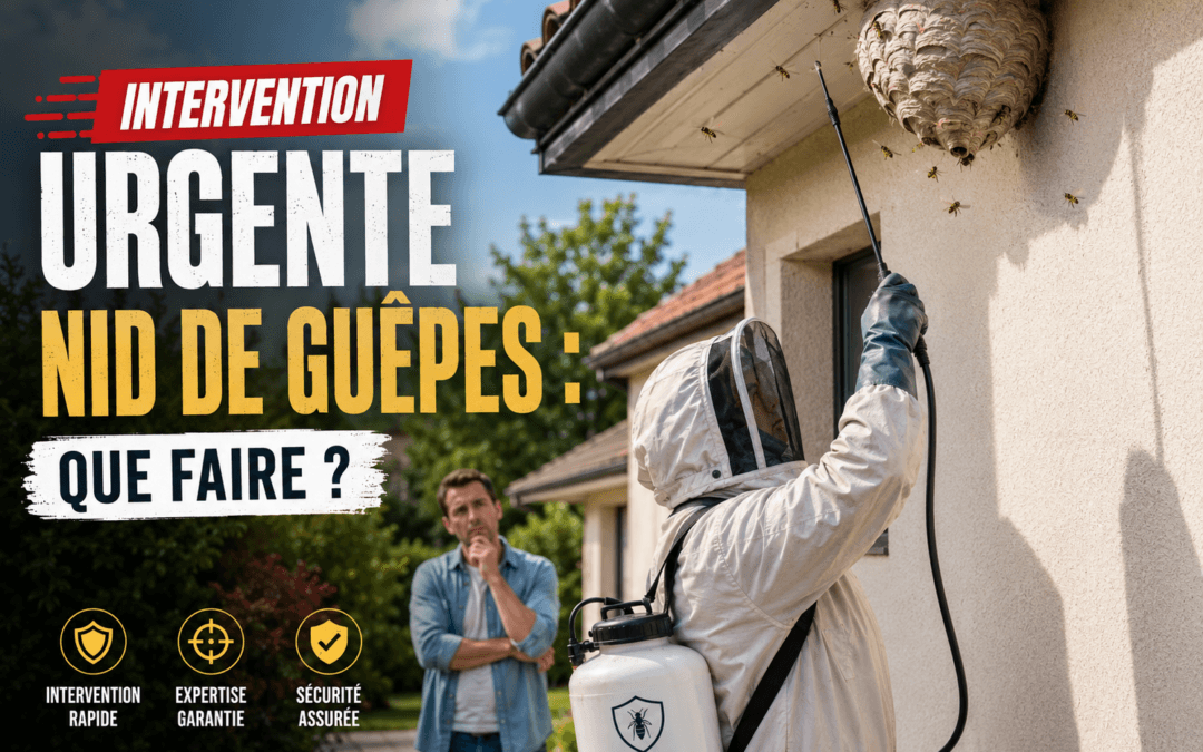 Intervention urgente nid de guêpes : que faire rapidement
