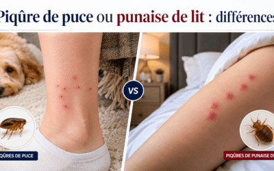 Piqûre de puce ou punaise de lit : différences
