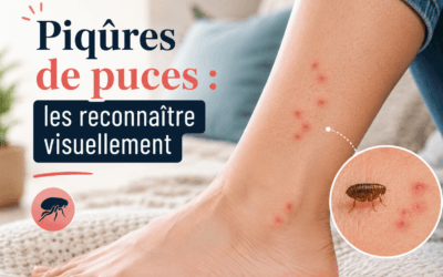 Piqûres de puces : les reconnaître visuellement