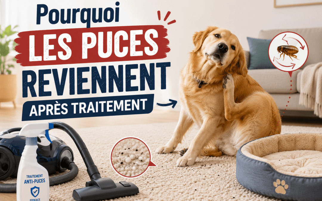 Pourquoi les puces reviennent après traitement anti-puces