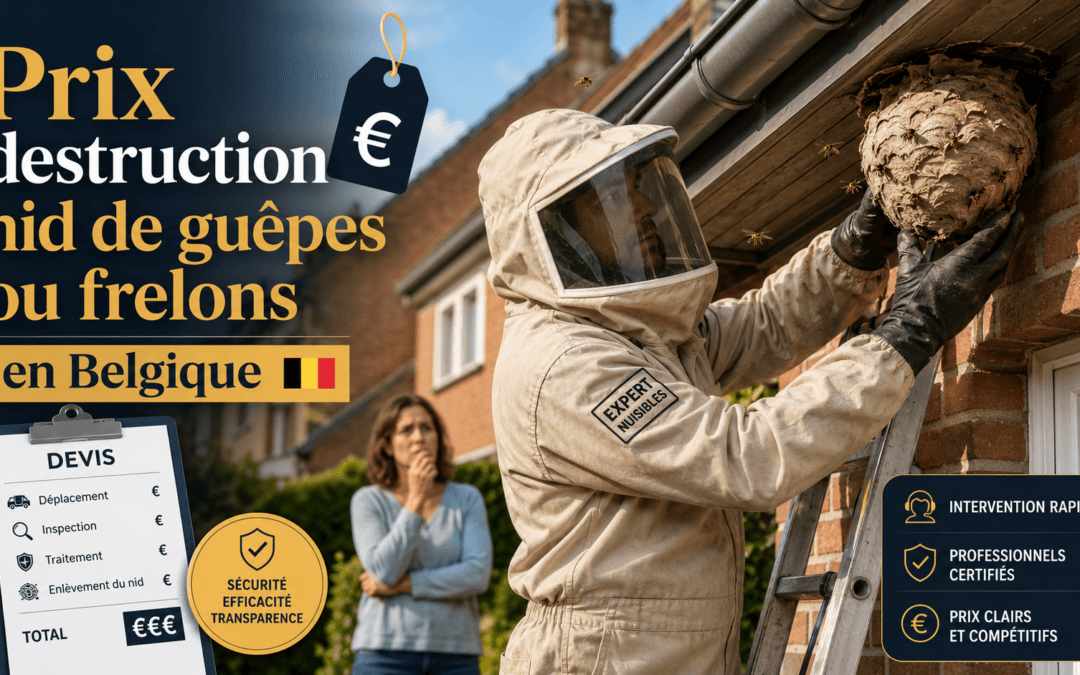 Prix destruction nid de guêpes ou frelons en Belgique