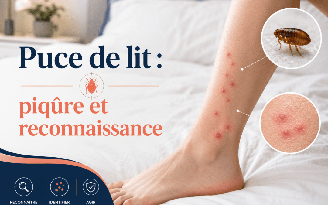 Puce de lit : piqûre et reconnaissance