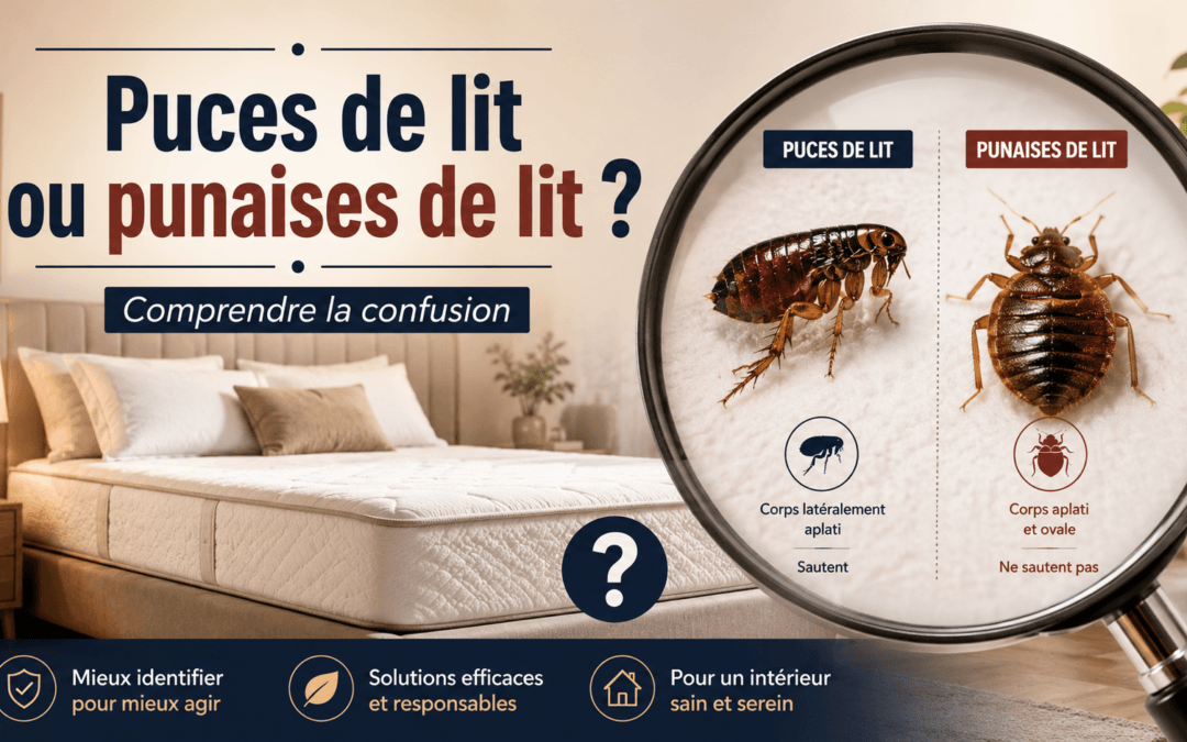 Puces de lit ou punaises de lit : la confusion