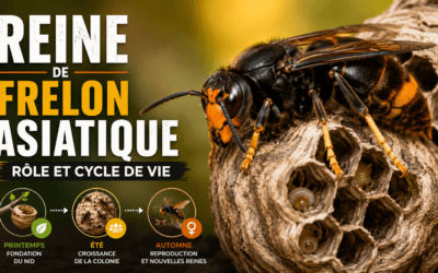 Reine de frelon asiatique : rôle et cycle de vie