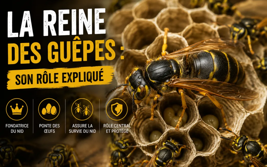 Reine des guêpes dans son nid : rôle et cycle de vie