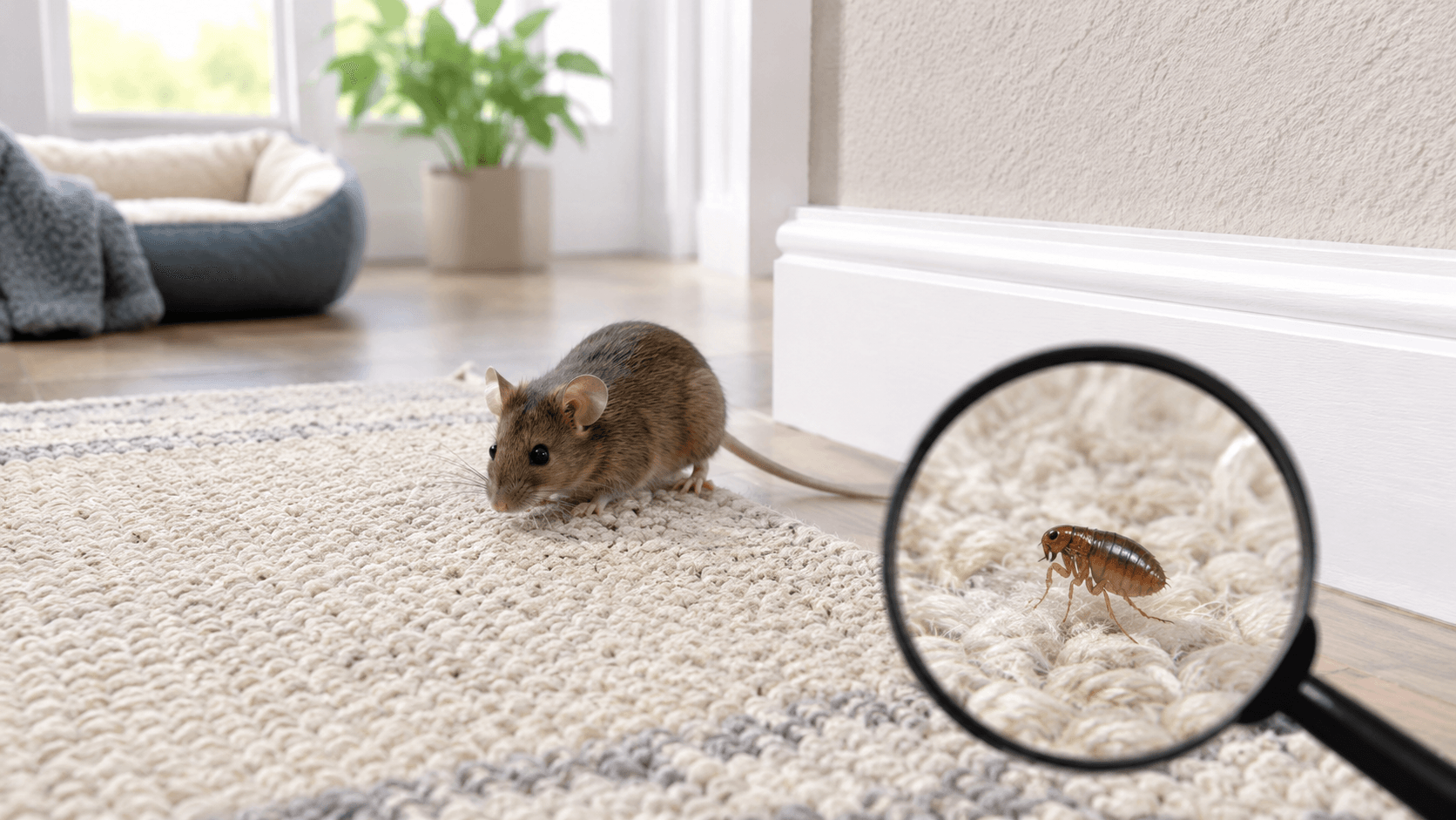 Souris et puces dans la maison