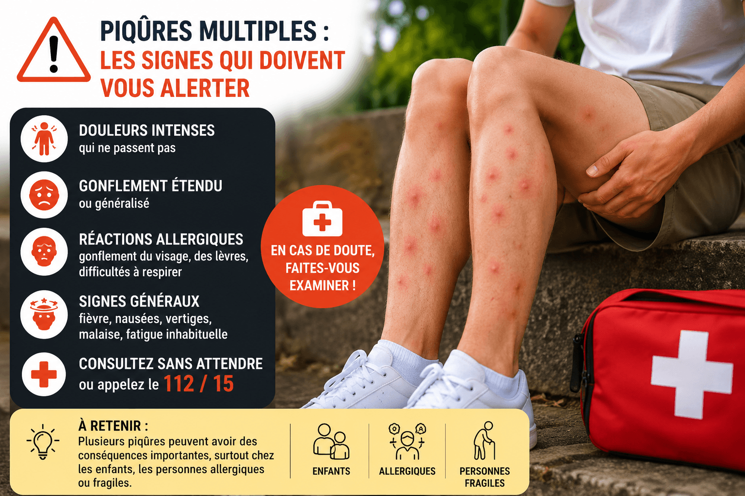 Piqûres multiples : signes d’alerte nécessitant une consultation médicale