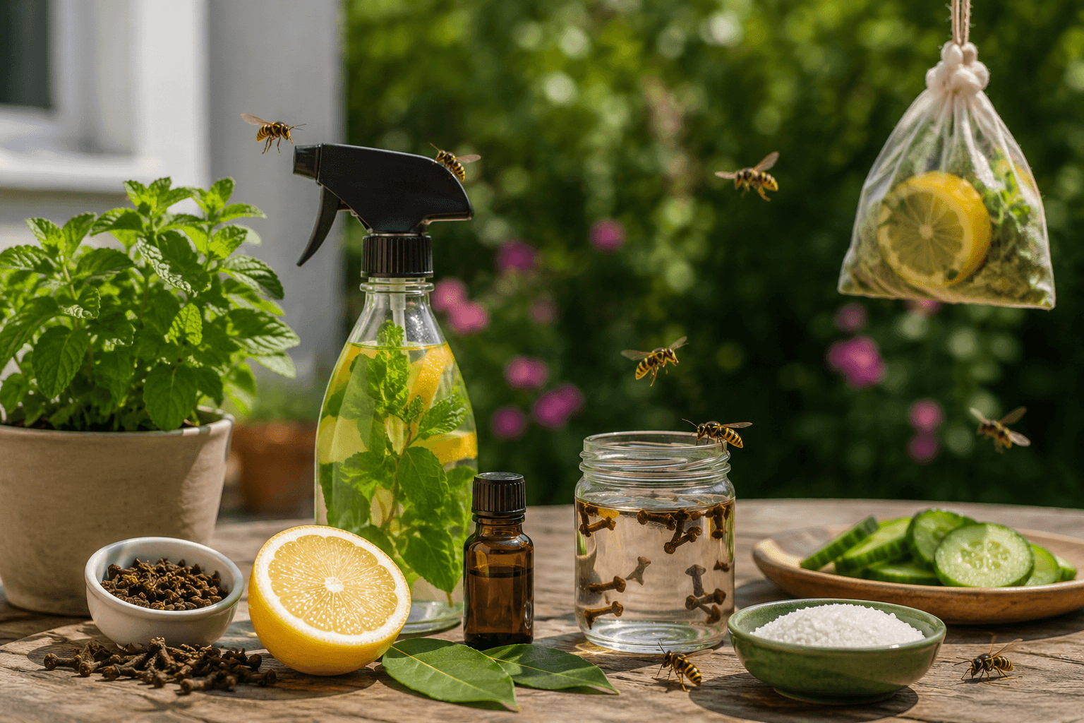 Répulsifs naturels maison pour éloigner les guêpes